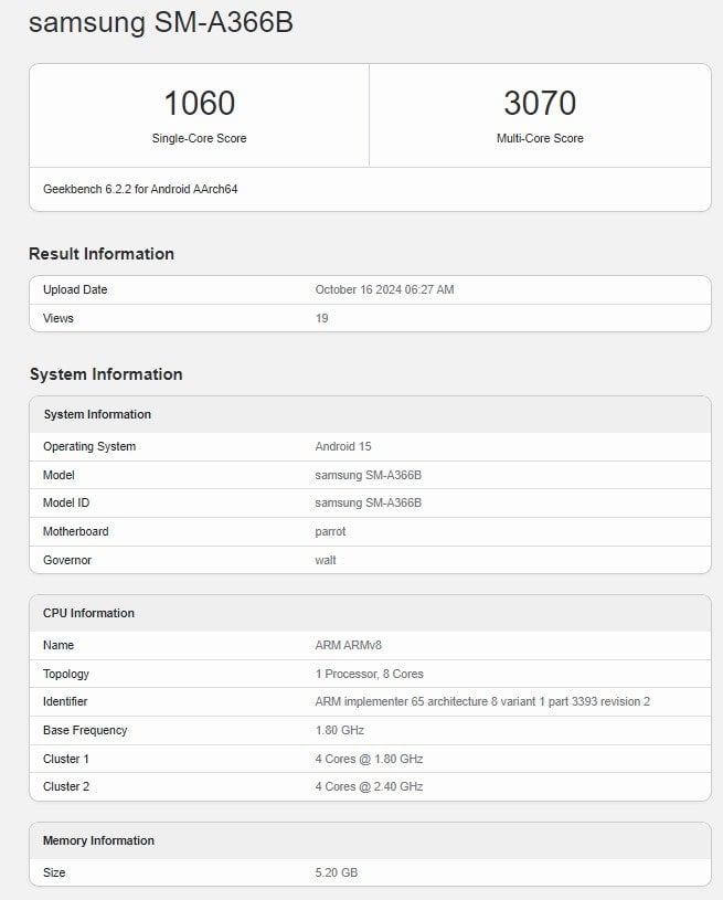 Samsung Galaxy A36'nın Teknik Özellikleri